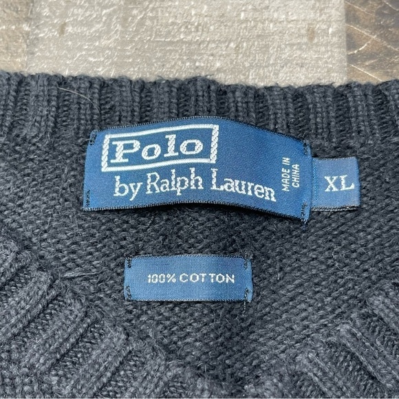Polo by Ralph Lauren V Neck Cotton Sweater men’s size XL - Picture 4 of 11